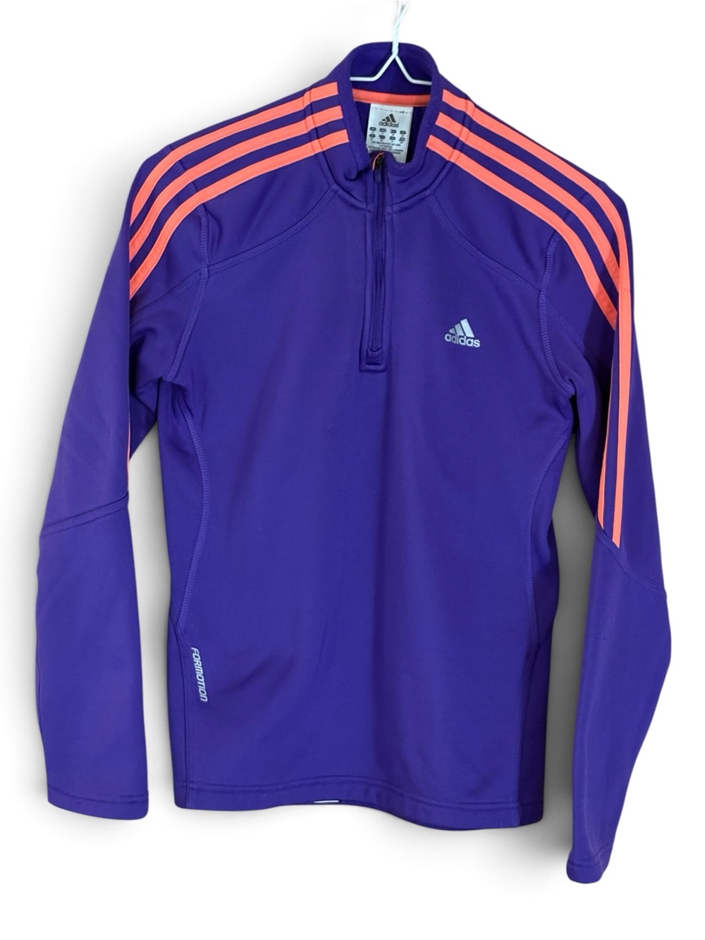 adidas Purple Formotion Climawarm 1/4 Zip Pullover Performance Jacket